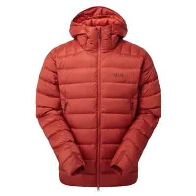 Image of Rab Men&#039;s Electron Pro Down Jacket for Climbing &amp; Mountaineering Tuscan Red Small