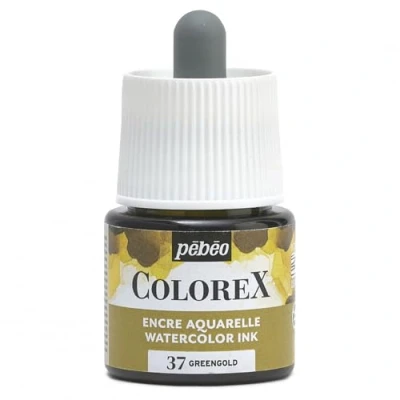 Image of Pébéo Colorex Ink 45 ml Primary Yellow Watercolour Velvety Multi Tool Drawing for All Media