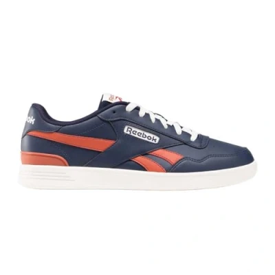 Image of Reebok Unisex Court Advance Clip Tennis Shoes, Navy/Brickred/Chalk, 5 UK