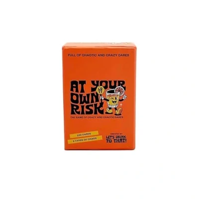 Image of Lets Drink To That At Your Own Risk Dare Game Drinking Card Games For Adults Adult Party &amp; Funny