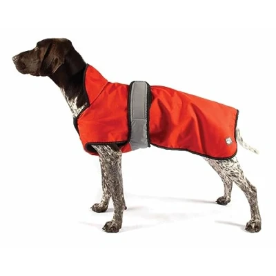 Image of Danish Design 2 in 1 Ultimate Orange Dot Removable Padding Lightweight Dog/Puppy Coat 16 Inch 40 cm