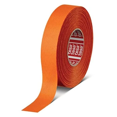 Image of tesa PET Cloth Wire Harness Tape [Flame Retardant] (51036): 3/4 in. x 27.3 yds. (Orange)