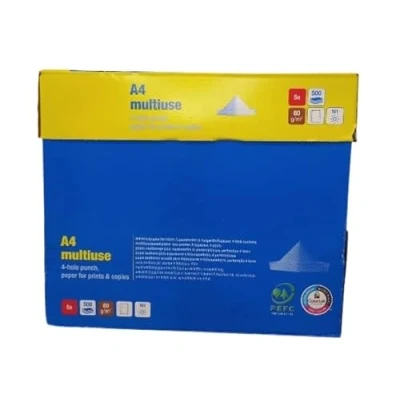 Image of A4 Printing Paper Multiuse 4 Hole White Papers 80g/m² (Package 5 x 500 Sheets)