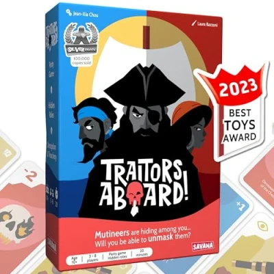 Image of Traitors Aboard Award Winning Secret Identity Party Game Fun, Strategy and Betrayal Easy to Learn, 15 Minute Round Popular Games for 3 8 Players Family Card Ages 10+