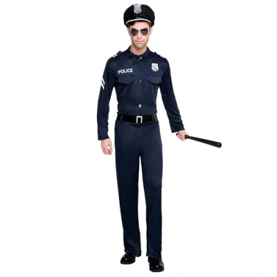 Image of Boland 84114 Adult Costume Policeman Bobby, Solid, Multicoloured, XXL