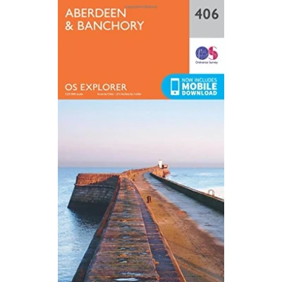 Image of Explorer 406 Aberdeen &amp; Banchory Map With Digital Version