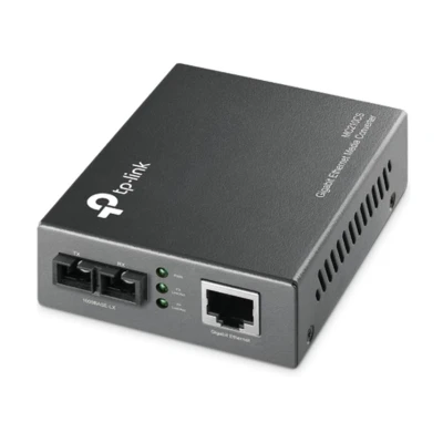 Image of TP Link Gigabit Single Mode Media Converter, Complies with IEEE 802.3ab and 802.3z Extends Fiber Distance Up to 20 km (MC210CS)
