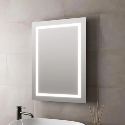 Image of Artis® 700 x 500mm Bathroom Mirror with LED Lights Wall Mounted Illuminated Light Vanity Mirrors for Bathrooms, Battery Operated, Switch