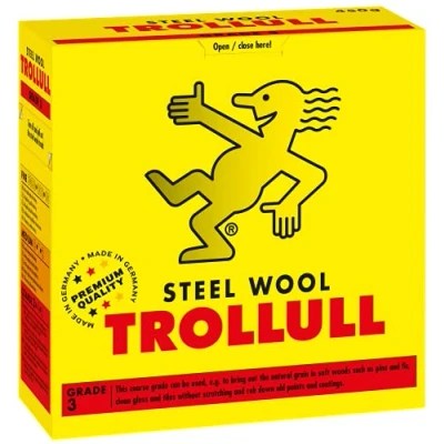 Image of TROLLULL Steel Wool Wire 450g coarse 3 enhances the natural grain of wood, cleans glass, roughens old varnish or paint