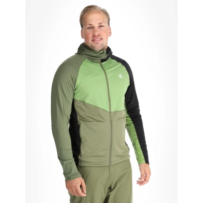 Image of Dare 2b Mens Assimilate II Core Stretch Midlayer Olivine Green Black