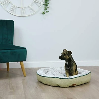 Image of Charles Bentley Small Linen Soft Pet Bed Taupe