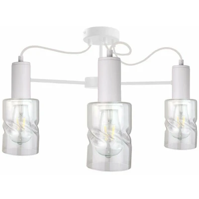 Image of Inger Multi Arm Semi Flush Ceiling Light White, 60cm, 3x E27