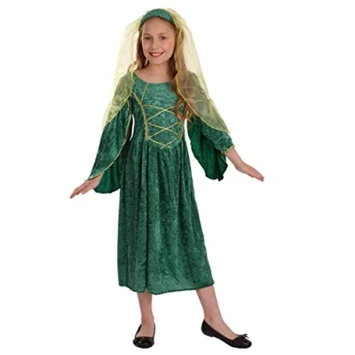 Image of Fun Shack Tudor Queen Costume for Girls, Kids Medieval Kids, Small