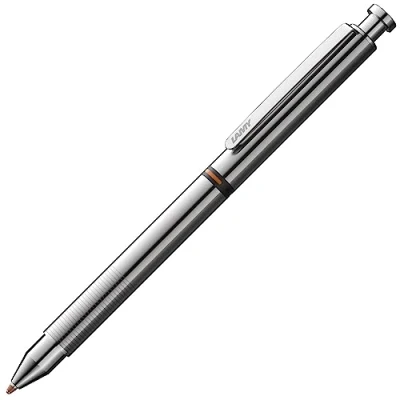 Image of Lamy ST TRI Pen 745 Multi System Ballpoint Stainless Steel with Refill M 21 Black + Red and Mechanical Pencil 41 (0.5) HB
