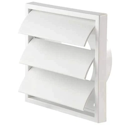 Image of Airvent 401903 White Gravity Grille for 4&quot; Extractor Fan Ducting