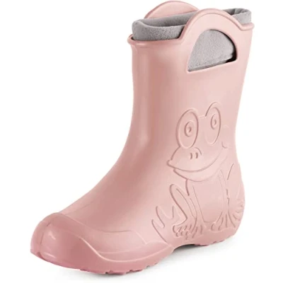 Image of Ladeheid Women&#039;s EVA Lightweight Wellington Boots Rainy Wellies Rain LA CA 12 (Powder Pink, 5/6 UK)