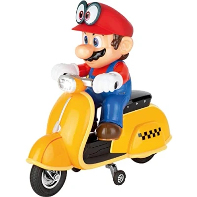 Image of Carrera RC Mario Kart Super Odyssey Scooter, Remote Controlled Electric Scooter for Indoor &amp; Outdoor Use, Toy Children from 6 Years Adults