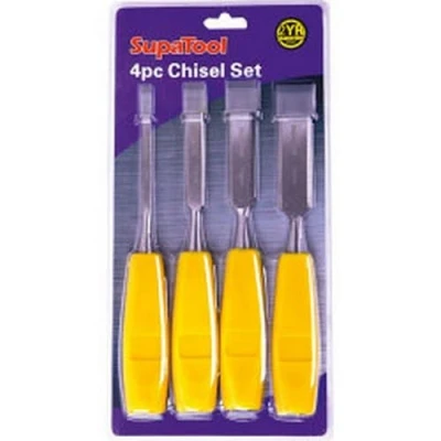 Image of SupaTool Chisel Set 4 Piece,Plastic handle, precision machined bevelled edges