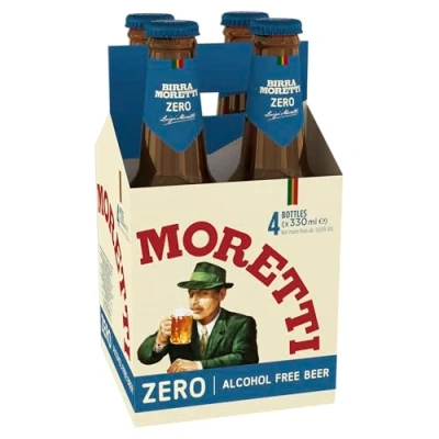 Image of Birra Moretti Zero Alcohol Free Bottle Beer,6 x 4 330ml