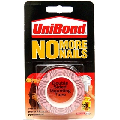 Image of 2X No More Nails Double Sided Tape Uni Bond Mounting 19mm x 1.5m New