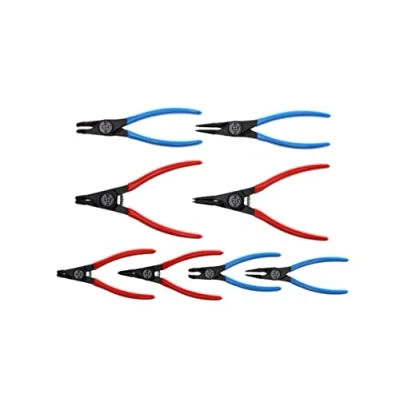 Image of GEDORE 8 pc. Circlip pliers set, Tool set for inner and outer circlips, Straight 90 angled, S 8008