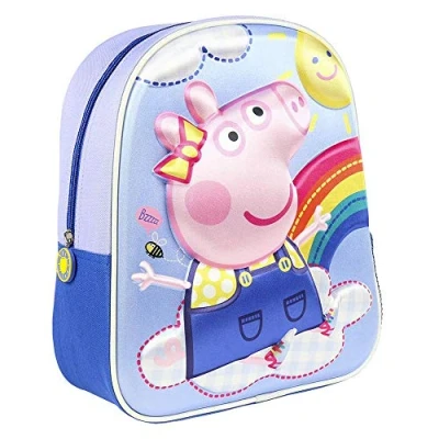 Image of CERDÁ LIFE&#039;S LITTLE MOMENTS Boy&#039;s Mochila Infantil De Color Rosa Licencia Oficial Warner Bros Studios Peppa Pig 3D Children s Backpack School for Children, Pink, UK