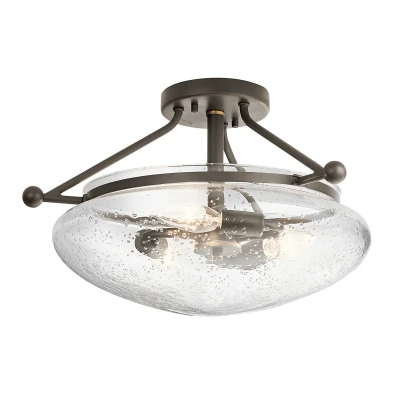 Image of Kichler Belle 3 Light Semi Flush Mount Olde Bronze