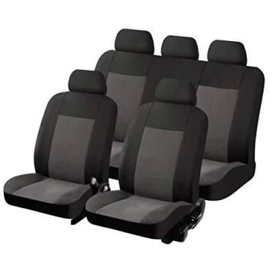 Image of CAR+ FUNDBAS Texas Universal Seat Cover 11 Piece Set, Grey/Black