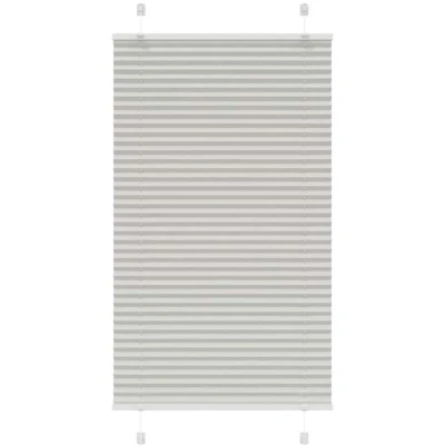 Image of vidaXL Pleated Blind Light Grey 80x150 cm Fabric Width 79.4 Polyester