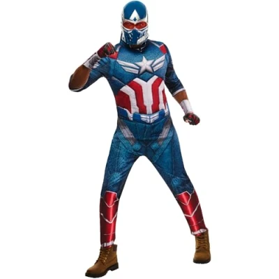 Image of Rubies Official Brave New World Captain America Deluxe Adult, Adult Fancy Dress, Small