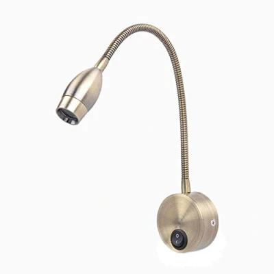 Image of Meanyee Flexible Wall Reading Lights/Bedside Lamp with Switch, 1 * 3 Watt LED, Bronze MY B032