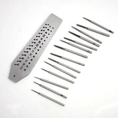 Image of Jewellers Watchmakers Tap and Die Screw Plate Set 14 taps 0.7 2mm Steel ST 510
