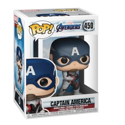Image of Funko POP! Bobble: Marvel Avengers Endgame: Captain America Collectable Vinyl Figure Gift Idea Official Merchandise Toys for Kids &amp; Adults Movies Fans Model Collectors
