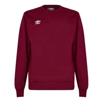Image of Umbro Mens Classic ES Play Sweater Jumper Long Sleeve Top New Claret L
