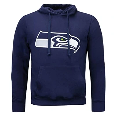 Image of Fanatics Seattle Seahawks Long Sleeve Navy Blue Mens Hoodie 1565MNVY1ADSSE