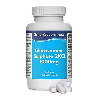 Image of Glucosamine Sulphate 2KCL 1000mg One A Day Potent Formula 180 Fast Release Tablets = Up to 6 Months’ Supply Manufactured in The UK