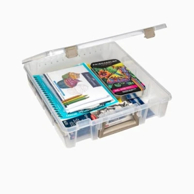 Image of ArtBin 6955AB Super Satchel 1 Compartment Box, Translucent Clear