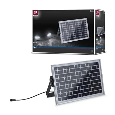 Image of Paulmann 94551 Park + Light Outdoor Feed Solar Module IP65 Max. 5 W Charger Silver Accessories Garage
