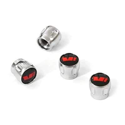 Image of Skoda 000071215G VRS Valve Caps Tyres Black/Red