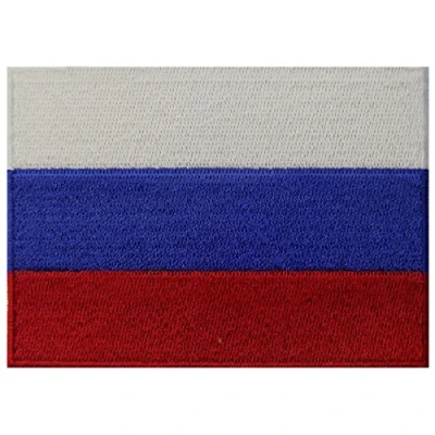 Image of Russia Flag Embroidered Patch Russian Federation Iron On Sew National Emblem