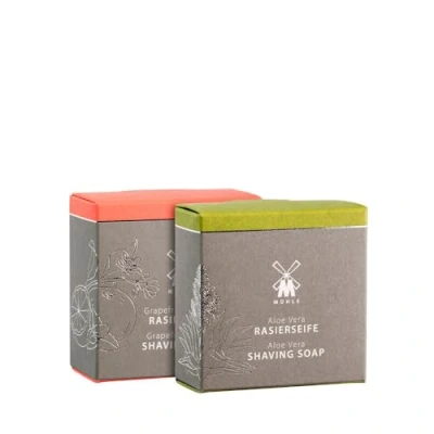 Image of MÜHLE Shaving Soap Duo of Aloe Vera and Grapefruit &amp; Mint