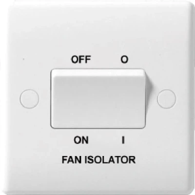 Image of BG Electrical 815 Nexus White Triple Pole Fan Isolated Switch 10AX