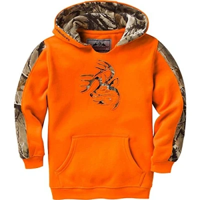 Image of Legendary Whitetails Kids Camo Outfitter Hoodie, Inferno, X Small