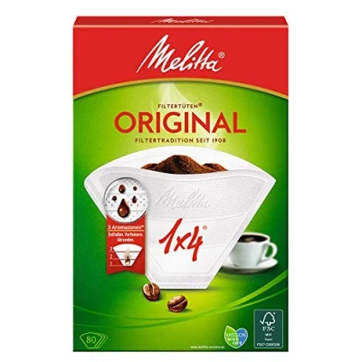 Image of Melitta Filter Bags 1x4 3 Aroma Zones White (Pack of 80)