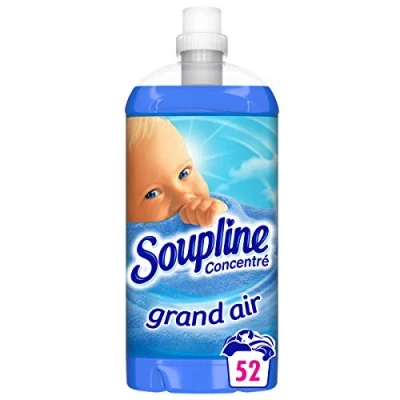 Image of SOUPLINE Concentrated Fabric Softener Long Lasting Freshness for Incredibly Soft Textiles Easy Ironing 1.3L = 52 Washes Pack of 3