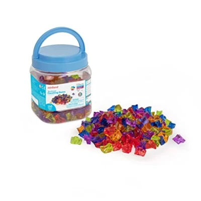 Image of Miniland Translucent Counting Gems Light Table Counters, Multicolor (32171)