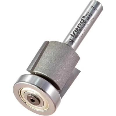 Image of Trend Professional Low Profile Trimmer, 19.1mm Diameter, 16mm Length, 1/4 Inch Shank, Tungsten Carbide Tipped, 46/200X1/4TC