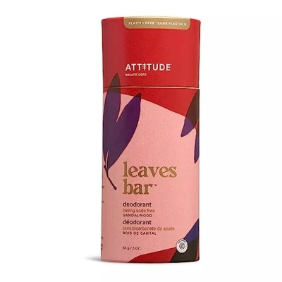 Image of ATTITUDE Baking Soda free Deodorant, EWG Verified, Vegan and Plastic Body Care, Sandalwood, 85 grams