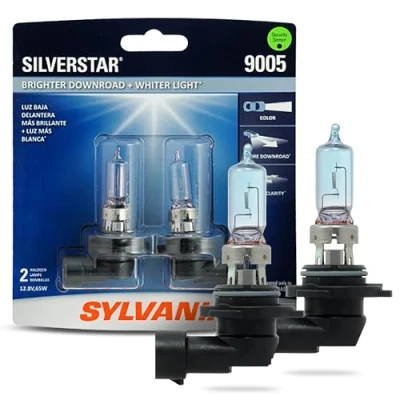 Image of SYLVANIA 9005 SilverStar High Performance Halogen Headlight Bulb, (Pack of 2)
