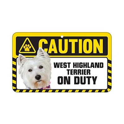 Image of Caution Sign West Highland Terrier
